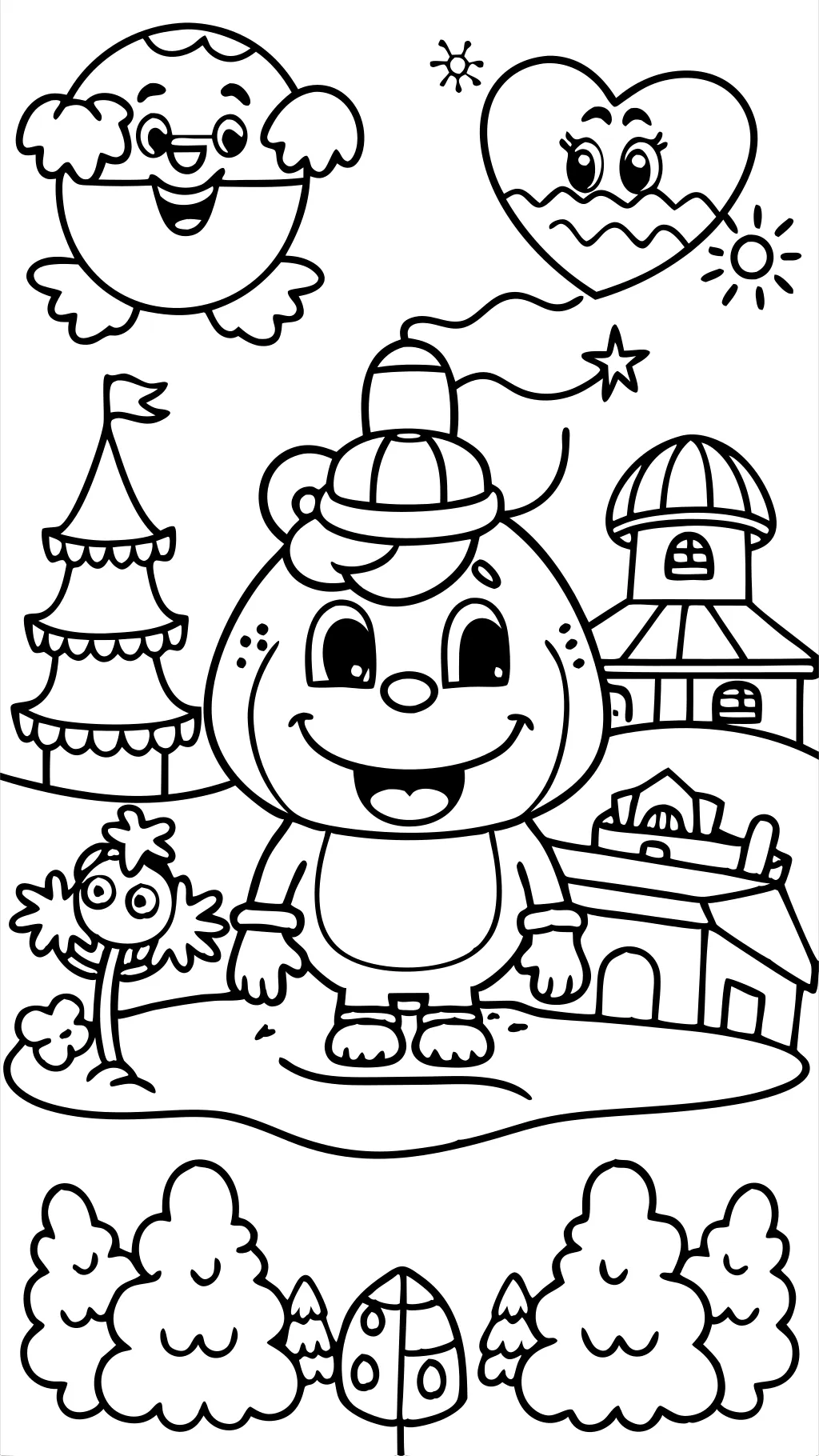 printable cartoon coloring pages